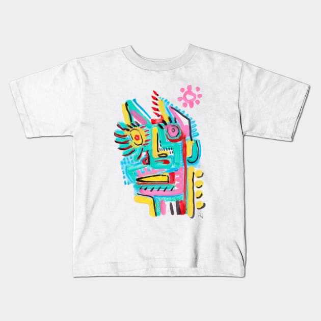 face Kids T-Shirt by Angel Rivas